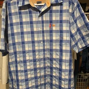 Ecko Unlimited Blue and White Plaid Men's Shirt